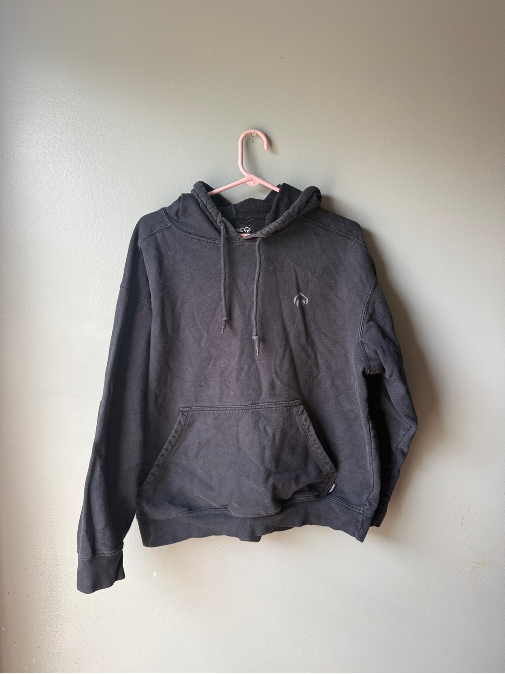 Black Pullover Hoodie with Front Pocket